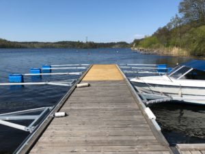 Förlängning av norra delen av Norra bryggan i Tullingesjön