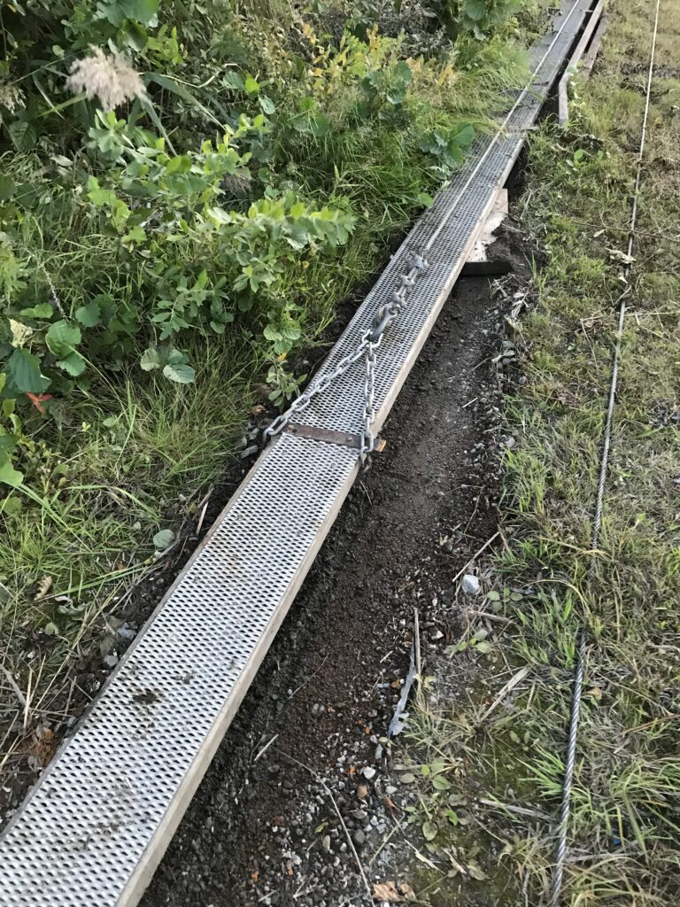 Arbete med slipspåret på Slipen i Tullingesjön