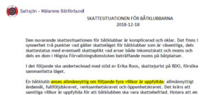Skattesituationen för båtklubbar - TSS Båtklubben i Tullinge